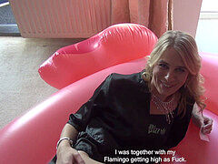 BLOND superslut HIGH ON WEED IS hungry FOR BBC 420DAY