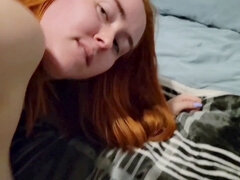 Inexperienced, point of view, redhead anal