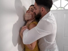 Ball-gagged blonde Brookie Blair is fucked by a kinky man