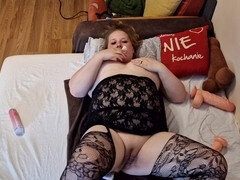 Belle grosse femme bgf, Rondelette, Extrême, Gode énorme, Masturbation, Chatte, Jouets