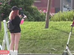 Ass flashing in public by Jeny Smith. Bubble butt hidden spy cam