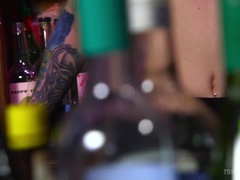 Hot Tattooed Bartender Ts Chelsea Marie Serves It Hard To Horny Patron