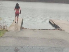 Amateur, Tacones, Transexual asiatica, Masturbación, Al aire libre, Público, Solo, Medias largas