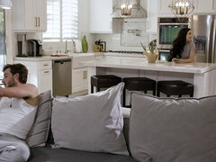 Dormitorio, Mamada, Morena, Estilo perrito, Doble penetracion, Interracial, Cocina, Trio