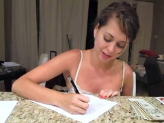 The seducing babe Riley Reid is getting her beautiful downblouse view shot