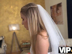 Smuk, Blondine, Brud, Tjekke, Hd, Barberet, Strømper, Bryllup