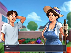 Summertime Saga: Village MILF milking her tits with a breastpump Episode 82