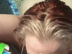 Amatéři, Blondýna, Kuřba, Brýle, Milf žcbp, Bazén, Pička, Rimjob