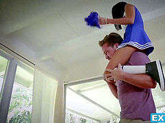 uber-cute teenager cheerleader Monica Asis smashed in soaked pussy