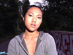 May Thai gets pounded hard in public by Agent's big cock in POV