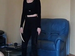 Amateur, Homme nu et filles habillées, Femme dominatrice, Maîtresse, Chevaucher, Esclave