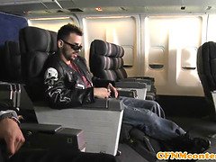 Velike joške, Busty, Oblečena ženska in nag moški, Doggystyle, Hd, Stevardesa