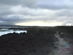 Enthousiasteling, Strand, Zoenen, Buiten, Gezichtspunt, Roken, Bekijker, Nat