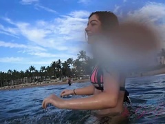 Amateur, Playa, Bikini, Novia, Pov, Coño, Afeitado, Calcetines