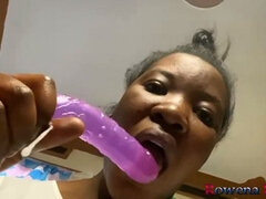 Africké, Dildo, Ženský, Homemade, Masturbace, Sólo
