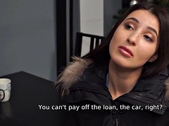 DEBT4k. Girl owes money and gets fucked after collector finds her