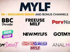 Watch Mylf Full Movie: Watch these hot MILFs with green eyes & big tits get their tight holes stretched and pounded in rough doggystyle action