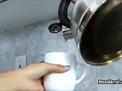 Slutty roomie is down for an anal quickie