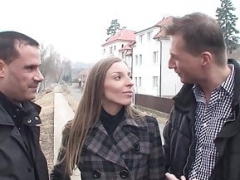 Unforgettable Czech chick is picked up on the street for three-way