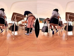 Panty-Shot Action While Cleaning the Floor on their Hands and Knees - Upskirt Voyeur Panty