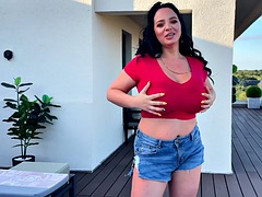 A fatty breast massage for Joana Bliss