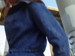 Enthousiasteling, Grote lul, Blond, Brillen, Hd, Openbaar, Voorbinddildo, Tatoeage
