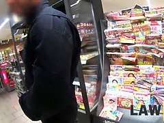 Adelleunicorn gets a hard time for shoplifting & gets a tattooed security officer's help