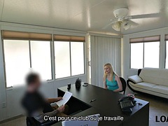 LOAN4K. Hot Allie gives a guy a vagina in a loan office