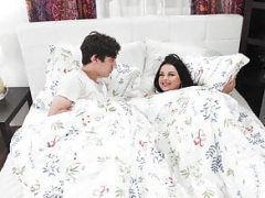 Boobalicious teen stepsister Payton Preslee crashed at bros place