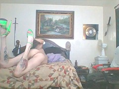 Enthousiasteling, Anaal, Travestiet, Homo, Hardcore, Hakken, Gigantische dildo, Webcamera