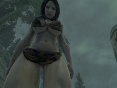 Skyrim Giantess Riona dominates and grows in size (Part 1)