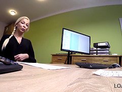 Loan4k. first porn audition of karol in office of loan chief