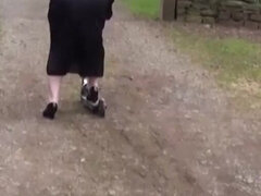 Brits, Stel, Flashing, Non, Buiten, Spuiten