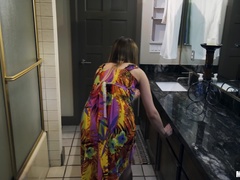 Culo, Cuarto de baño, Negro, Rubia, Amarrada, Pareja, Perforación, Tatuaje