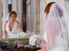 Busty, Kurac, Dress, Velika, Muco, Rdečelaska, Joške, Wedding
