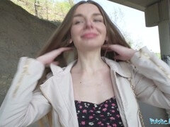 Public Agent - Charming Ukrainian brunette with long hair meets a stranger outdoors and can't resist their sexual temptations