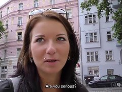Slender Czech teen seduced by smart hunter in POV reality video
