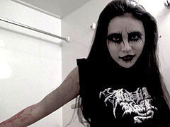 Rae Lil dark-hued Solo onanism With Corpse Paint