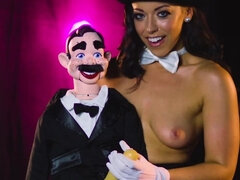 Puppet show turns into wild sex right on the scene