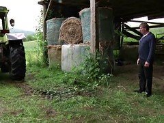 German Eager mom Mom and furthermore Dad Bang Outdoor on farm
