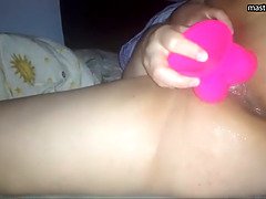Bbw mommy sandra rails her rosy dildo