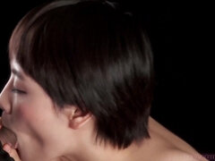 Asian lustful short-haired vixen hot sex clip