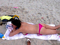 아마추어, 해변, 일본인, 야외의, 관음증이 있는 사람