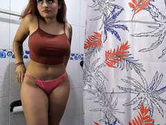 Cuarto de baño, Culo grande, Mamada, Hermano, Primo, Hd, Pov, Ducha