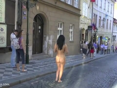 Enza - Nude in Prague Hot Busty Babe Solo