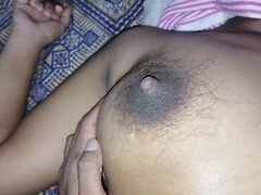 Step mom Sweety In Bed gets intimate at home with a tight close-up of her coochie, no finishing inside