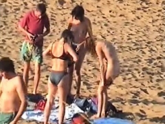 Hot Undressed Inexperienced MILFs Beach Voyeur Close Up Pussy
