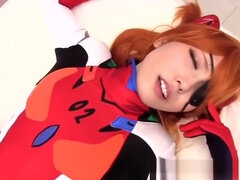 Admirable redhead oriental gal having a hot XXX cosplay experience