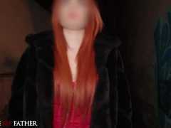 Redhead party girl loves cock and wants rough fuck hot blowjob and hardcore sex