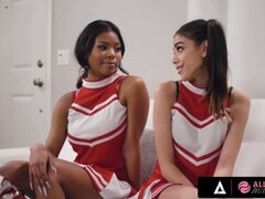 Nia Nacci & Harmony Wonder Lesbian Cheerleader Massage with Pussy Licking and Scissoring